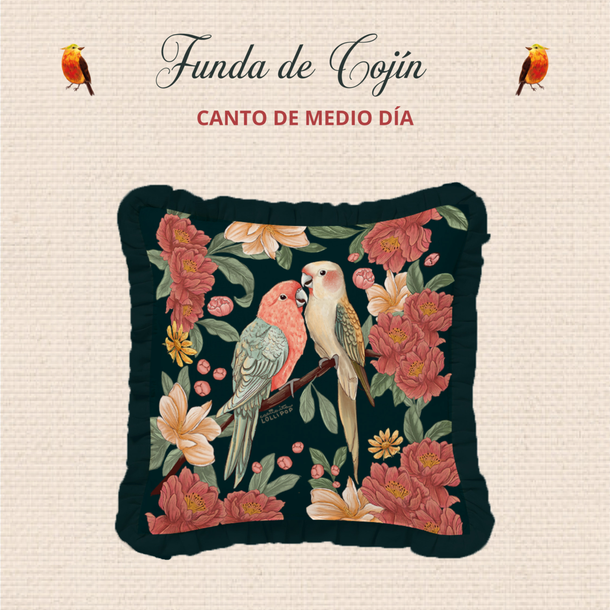 FUNDA DE COJÍN CANTO DE MEDIO DÍA - Imagen 2