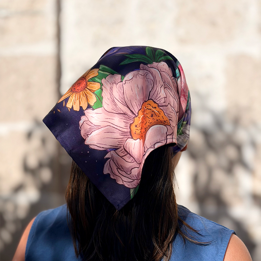 PAÑOLETA 55X55 COLIBRI AZUL