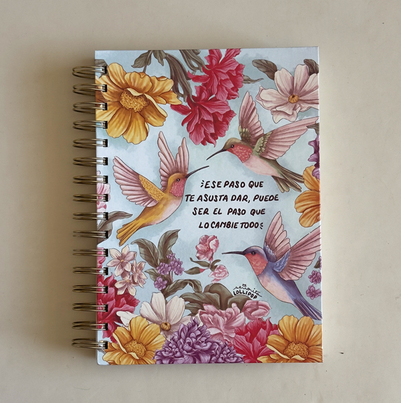Cuaderno A5 – Colibries "Ese paso que te asusta dar"