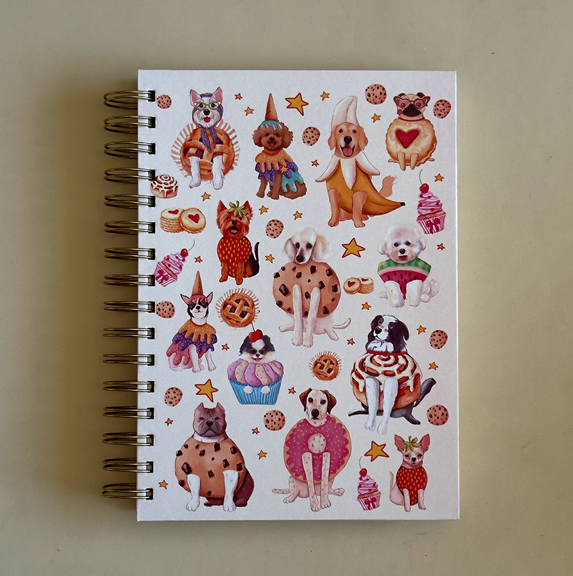 Cuaderno A5 - Perritos con disfraz